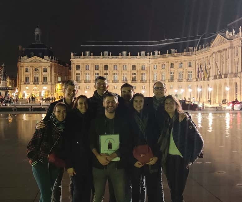 Bordeaux Night Walk ending with Wine and cheese Tasting - Sleeping Beauty and Place de la Victoire’s Column and Turtles