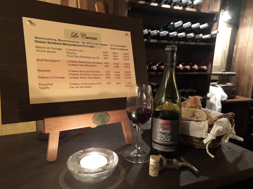 Cologne-Nippes: Cheese and wine with champagne and Grand Cru - Language and service style: what to know before you go