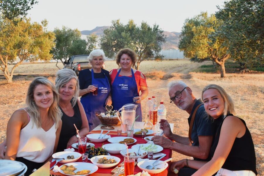 Farm Tour with Cheese-Making, Olive Oil Tasting & Picnic - Cheese-making with Mama Stela: watching mizithra come to life