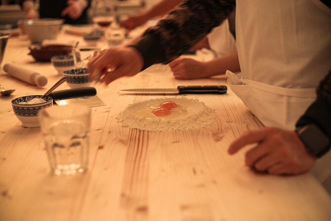 Florence: Flambé Cheese Wheel Truffle Pasta Class & Tiramisù - Dinner pacing: wine, soft drinks, and a finished meal
