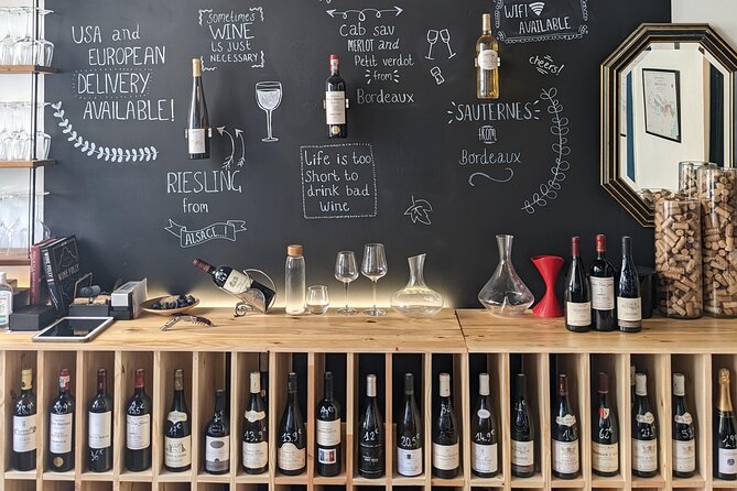 French Wine, Champagne And Cheese Tasting Paris SECRET WINE DOOR - Buying bottles at the end: take your favorites home