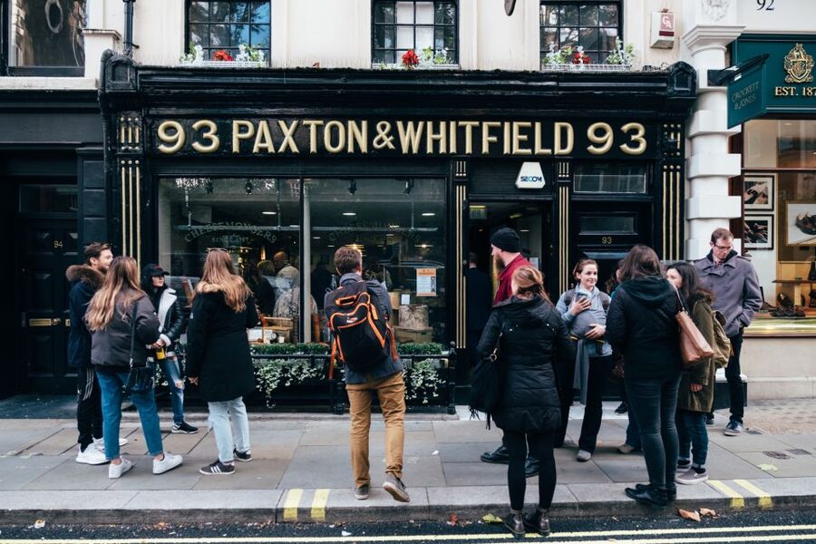 London: Cheese Walking Tour with Tastings - Paxton & Whitfield: the Winston Churchill cheesemonger detail