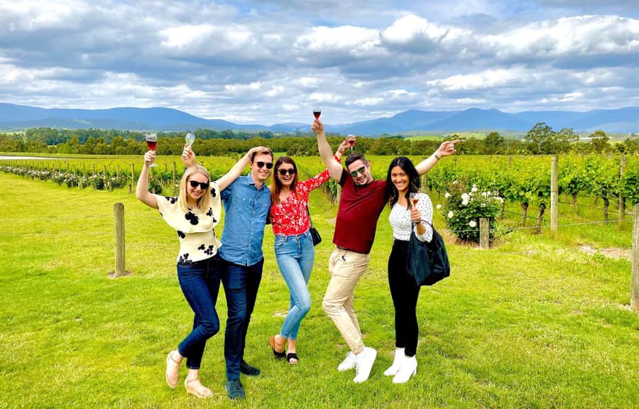 Melbourne: Yarra Valley Wine, Choc, Farm Fresh, Gin Tour - Yering Station wine tastings: the iconic moment