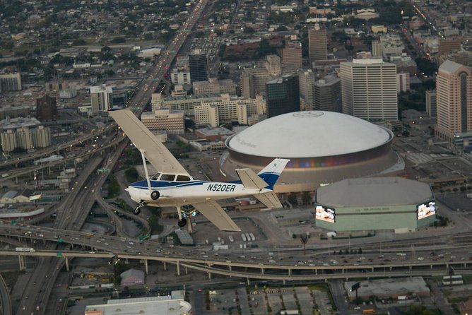 New Orleans VIP Sightseeing Flight with Champagne & Chocolates or Wine & Cheese - The Pilot Makes It: Lauren, Everett, Trent, and More