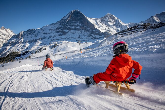 Sledding Cheese Fondue, Chocolate - Starting at Männlichen: Chocolate, Controls, and First Views