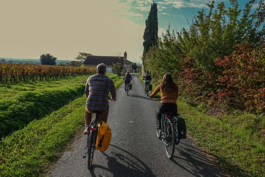 St. Emilion: Half Day E-Bike & Wine Tour with Wine & Cheese - Riding the Saint-Émilion vineyards on premium e-bikes