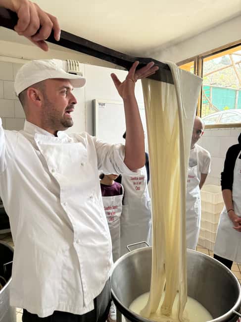 Vico Equense: Tour in the dairy "Mozzarella Experience" - The garden pergola tasting: wine, limoncello, and IGP lemon views